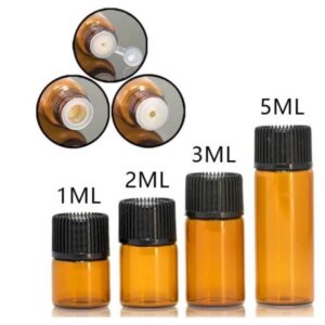 Chai Lọ Chiết Tinh Dầu Thủy Tinh Cao Cấp Nắp Vặn Đen Nắp Vặn