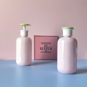 Chai nhựa PET tròn hồng vòi nhấn dẹp 500ml sử dụng nắp fi28 5 chai nhua pet tron hong voi nhan dep 6