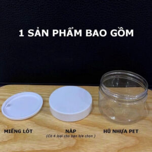 Hủ Nhựa Pet Cao Cấp Nắp Nhôm Bạc Có Nắp Lót Chiết Bột, Chiết Mỹ Phẩm 7 hu nhua pet cao cap nap nhom bac co nap 8
