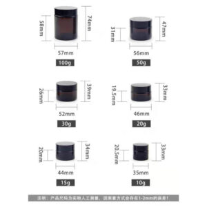 Hủ Thủy Tinh NÂU/NẮP ĐEN Cao Cấp Chiết Mỹ Phẩm 2 hu thuy tinh nau nap den cao cap chiet my pham 3