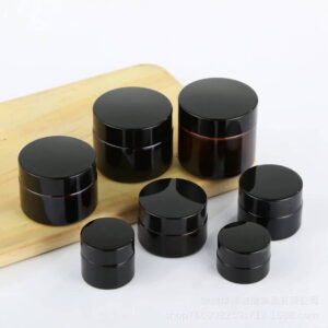 Hủ Thủy Tinh NÂU/NẮP ĐEN Cao Cấp Chiết Mỹ Phẩm 5 hu thuy tinh nau nap den cao cap chiet my pham 6