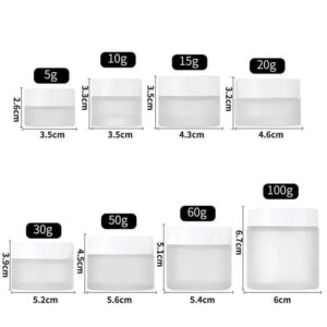 Lọ Chiết Kem THỦY TINH MỜ NẮP TRẮNG SỮA Chiết Kem, Mỹ Phẩm