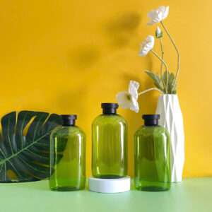 Chai đựng dầu gội PET xanh ngọc nắp bật 500ml