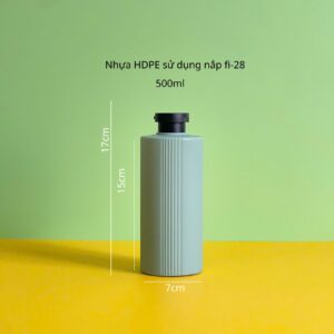 Chai HDPE 2 lớp xanh đậm nắp bật 500ml